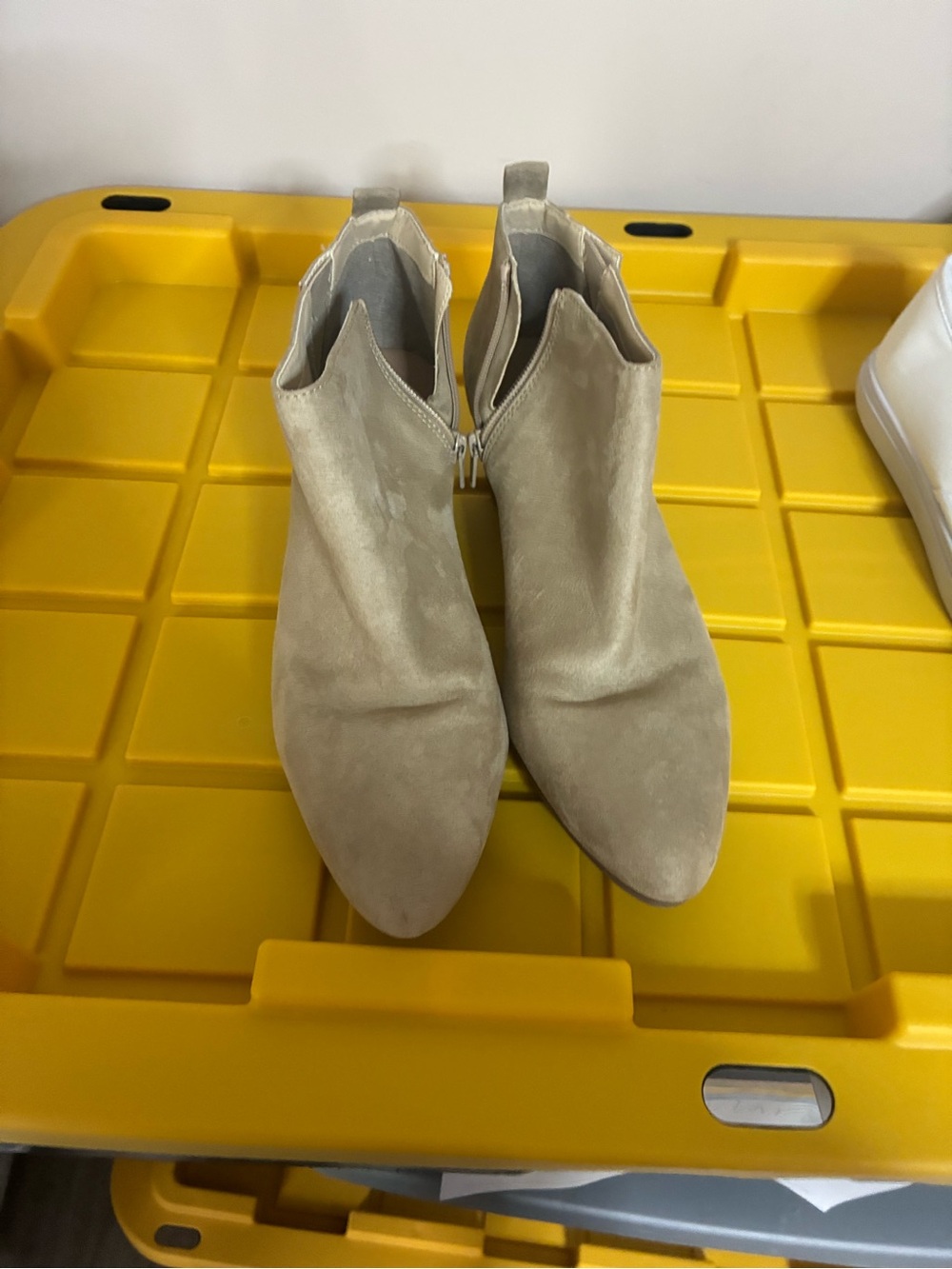 Women’s Suede Ankle Booties - Beige